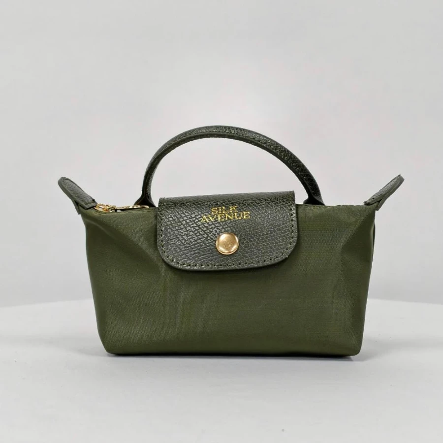 mini torebka shopper oliwkowa Silk Avenue elegancka mała torebka