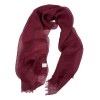 Bordowy szal lniany Bordowe Wino 180x65 cm wykonany w 100% z wysokiej jakości lnu
