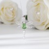 naszyjnik Emerald Dragonfly srebro 925 z zielonym kryształem