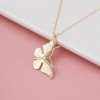 Naszyjnik Golden Butterfly ze srebra 925 pozłacanego 14K złotem z cyrkoniami AAAA w kształcie motyla