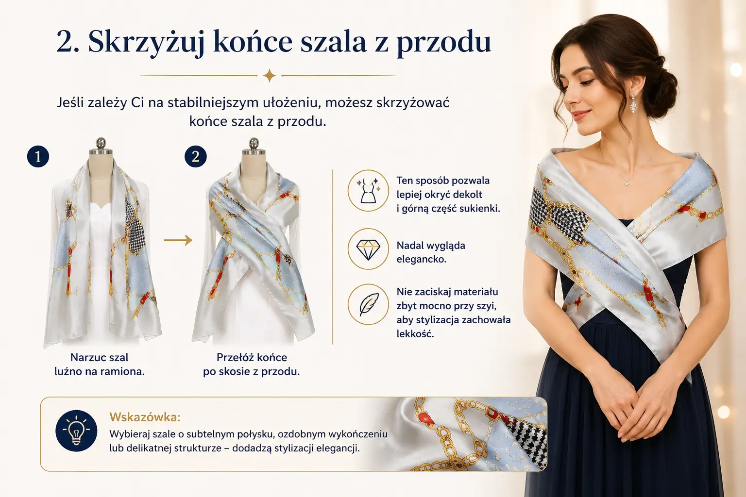 sposób wiązania szala
